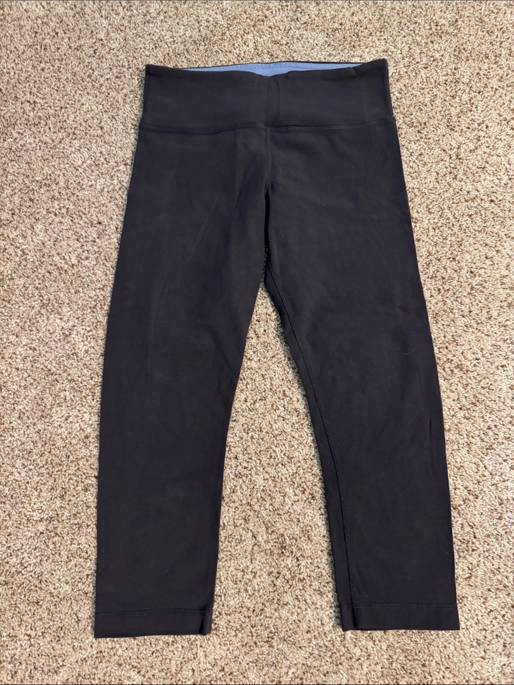 lululemon athletica Black Cropped High-Rise Leggings